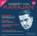 Herbert von Karajan, Wolfgang Amadeus Mozart, Maurice Ravel, Pyotr Ilyich Tchaikovsky, Clara Haskil, Philharmonia Orchestra : Symphonies Nos. 35 & 41; Piano Concerto No. 23; Rapsodie Espagnole; Symphony No. 4 (2xCD, Album, Mono)