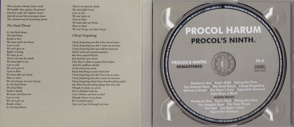 Procol Harum : Procol's Ninth (CD, Album, RE + 2xCD + RM, Exp)