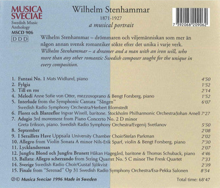 Wilhelm Stenhammar : A Musical Portrait (CD, Comp)
