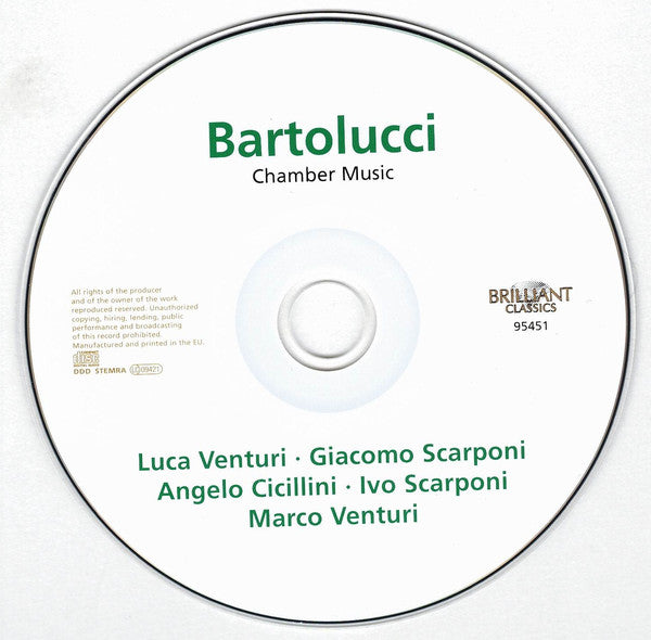Domenico Bartolucci - Luca Venturi (2) · Giacomo Scarponi · Angelo Cicillini · Ivo Scarponi · Marco Venturi : Chamber Music (CD, Album)