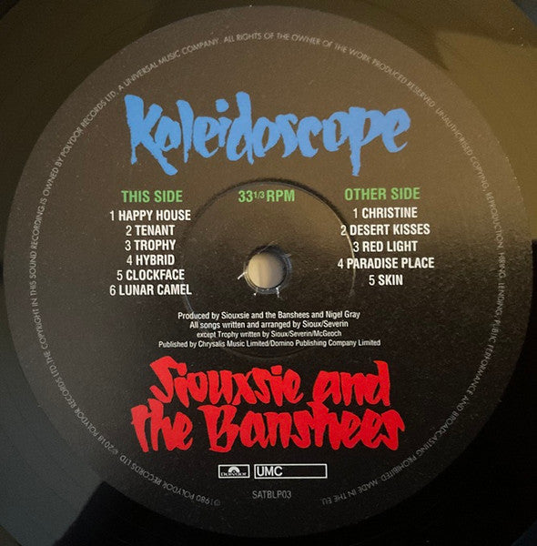 Siouxsie & The Banshees : Kaleidoscope (LP, Album, RE, RM, 180)