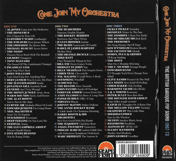 Various : Come Join My Orchestra (The British Baroque Pop Sound 1967-73) (Box, Comp + 3xCD, Comp)