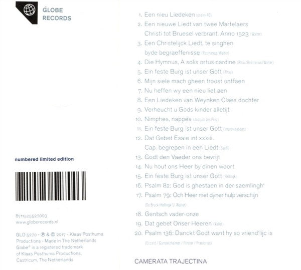 Camerata Trajectina : Een Nieuwe Liedt Wy Heven Aen: Luther In The Netherlands (CD, Album, Ltd, Num)