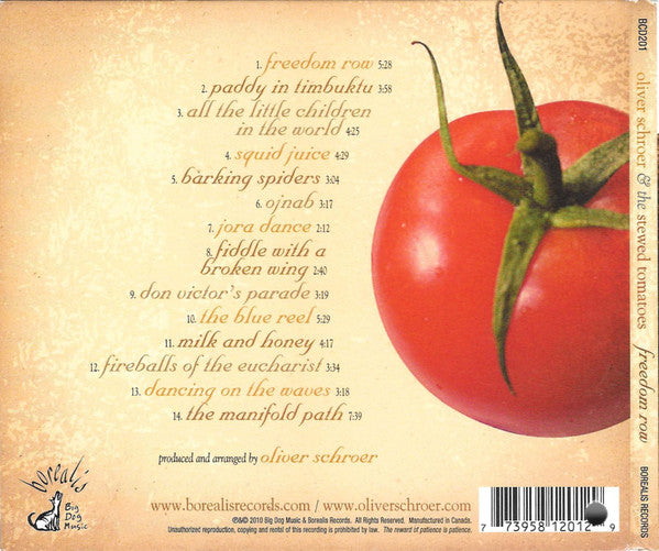 Oliver Schroer & The Stewed Tomatoes : Freedom Row (CD, Album)