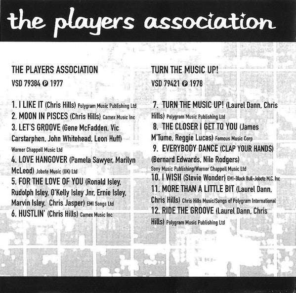 The Players Association : The Players Association + Turn The Music Up! (CD, Comp)