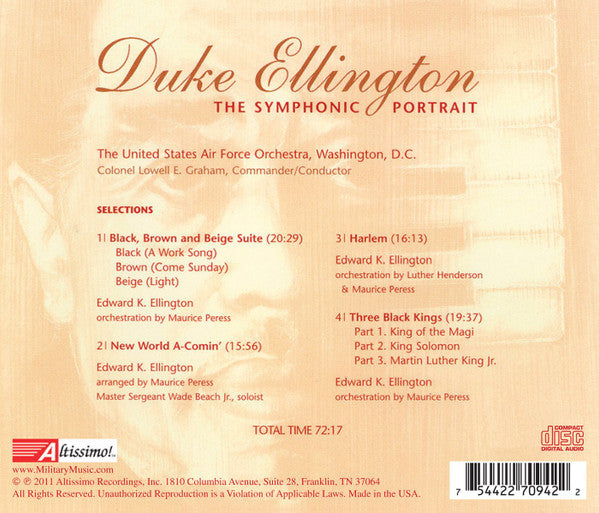 United States Air Force Band, Lowell E. Graham : Duke Ellington. The Symphonic Portrait (CD, Album, RE)
