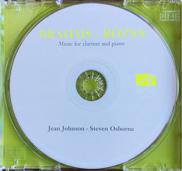 Johannes Brahms - Miklós Rózsa, Steven Osborne, Jean Johnson (3) : Clarinet Sonatas (CD, Album)