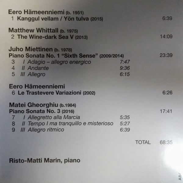 Risto-Matti Marin, Eero Hämeenniemi, Matthew Whittall, Juho Miettinen, Matei Gheorghiu : Sixth Sense (SACD, Album)