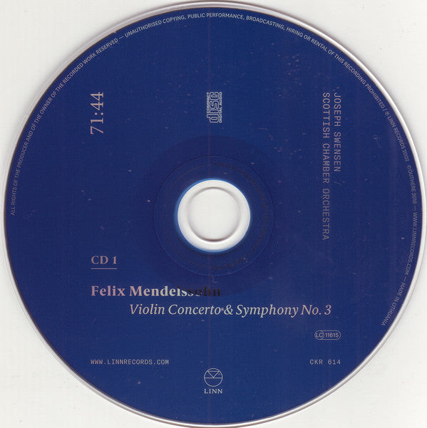 Felix Mendelssohn-Bartholdy, Johannes Brahms, Antonín Dvořák & Sergei Prokofiev, Joseph Swensen, Scottish Chamber Orchestra : Violin Concertos Collection (4xCD, Comp + Box)
