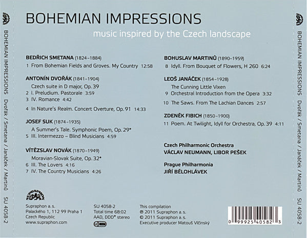 Jiří Bělohlávek, Václav Neumann, Libor Pešek : Bohemian Impressions - Music Inspired By The Czech Landscape (CD, Comp)