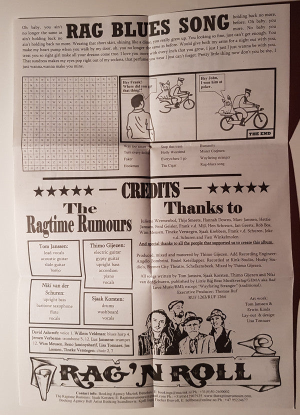 The Ragtime Rumours : Rag 'N Roll (LP, Album, 180)