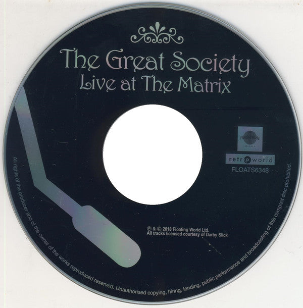 The Great Society : Live At The Matrix 1966 (CD, Album)