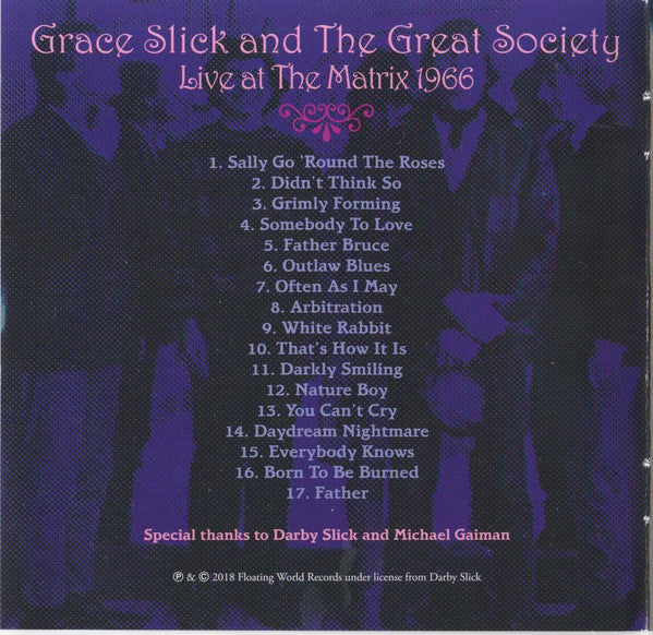 The Great Society : Live At The Matrix 1966 (CD, Album)