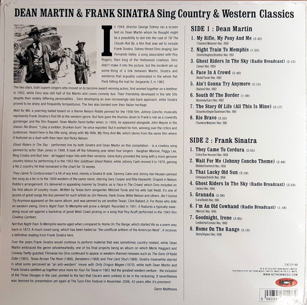 Dean Martin & Frank Sinatra : Sing Country & Western Classics (LP, Album, Comp)