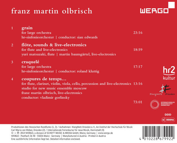 Franz Martin Olbrisch : Craquelé (CD)