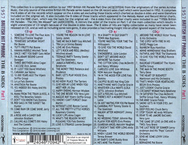 Various : 1957 British Hit Parade The B Sides - Part 1 (4xCD, Comp)