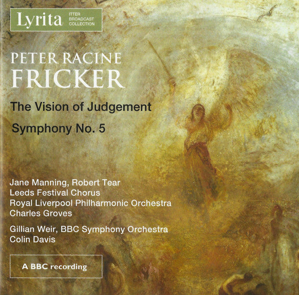 Peter Racine Fricker, Sir Charles Groves, Sir Colin Davis : The Visions Of Judgement - Symphony No. 5 (CD, Mono)