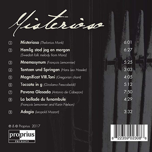 François Lemonnier, Karin Nelson : Misterioso (CD, Album)