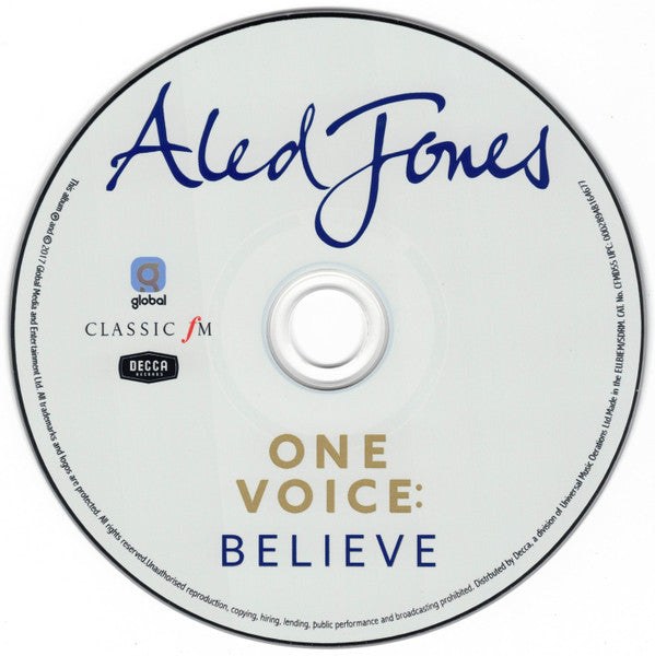Aled Jones : One Voice: Believe (CD, Album)
