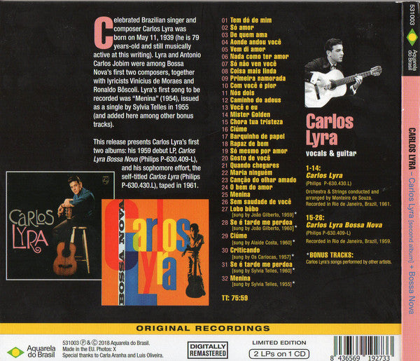 Carlos Lyra : Carlos Lyra + Bossa Nova (CD, Comp, Ltd, RM, Dig)