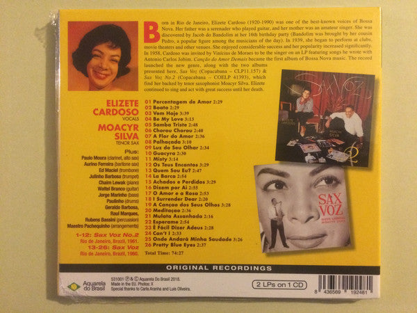 Elizeth Cardoso, Moacyr Silva : Sax Voz #2 + Sax Voz (CD, Comp, Ltd)