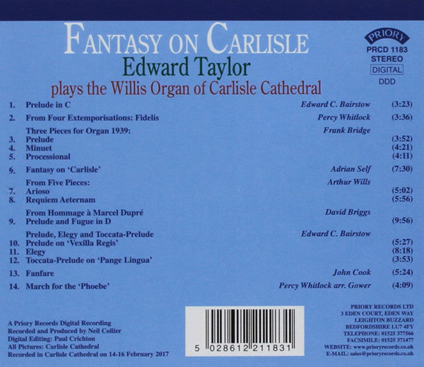 Edward Taylor (4) : Fantasy On Carlisle (CD, Album)