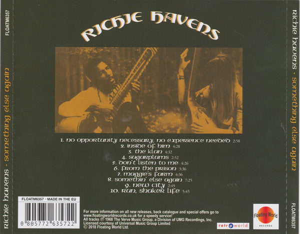 Richie Havens : Somethin' Else Again (CD, Album)