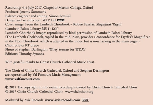 Robert Fayrfax, Hugh Kellyk, John Browne, Walter Lambe, Robert Hacomplaynt, The Choir Of Christ Church Cathedral, Stephen Darlington : The Gate Of Glory: Music From The Eton Choirbook Vol .5  (CD, Album)