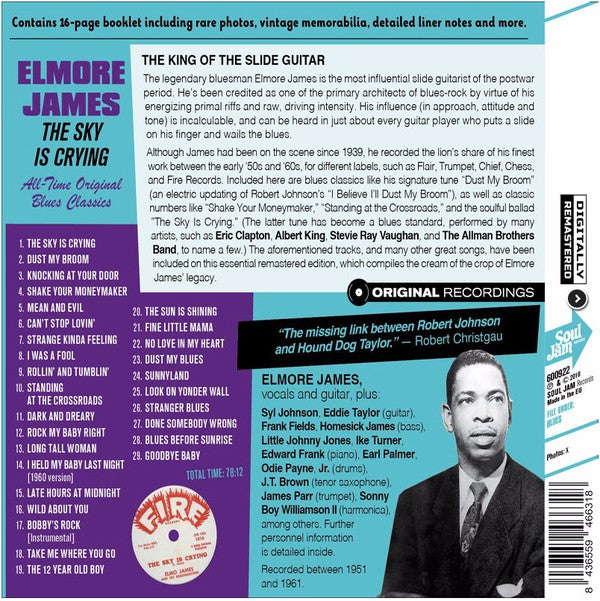 Elmore James : The Sky Is Crying - All-Time Original Blues Classics (CD, Comp, RM)