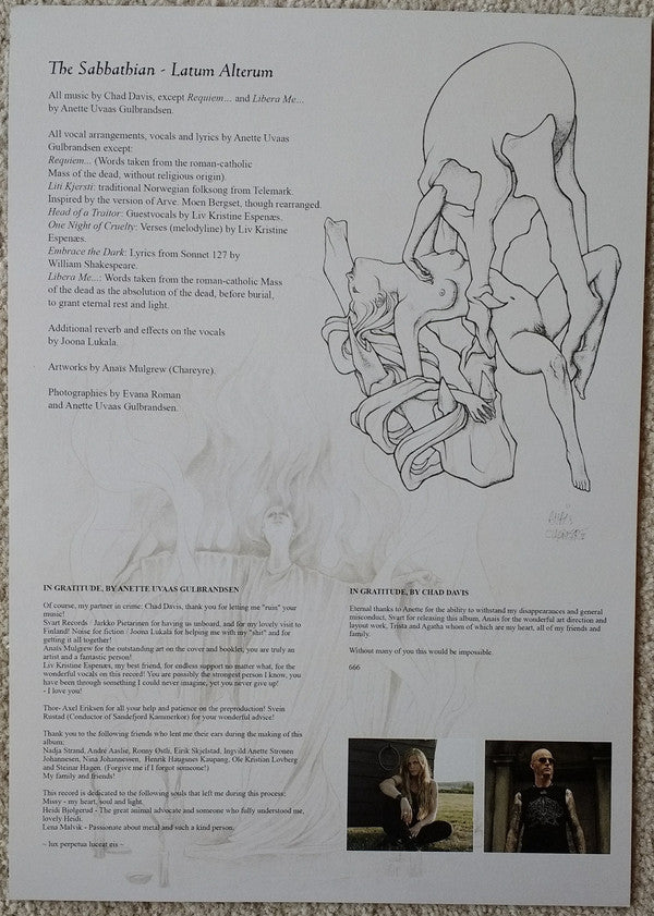 The Sabbathian : Latum Alterum (LP, Album, Ltd)