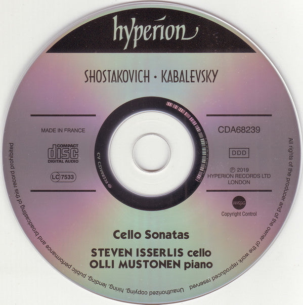Dmitri Shostakovich & Dmitry Kabalevsky / Sergei Prokofiev, Steven Isserlis, Olli Mustonen : Cello Sonatas / Ballade (CD, Album)