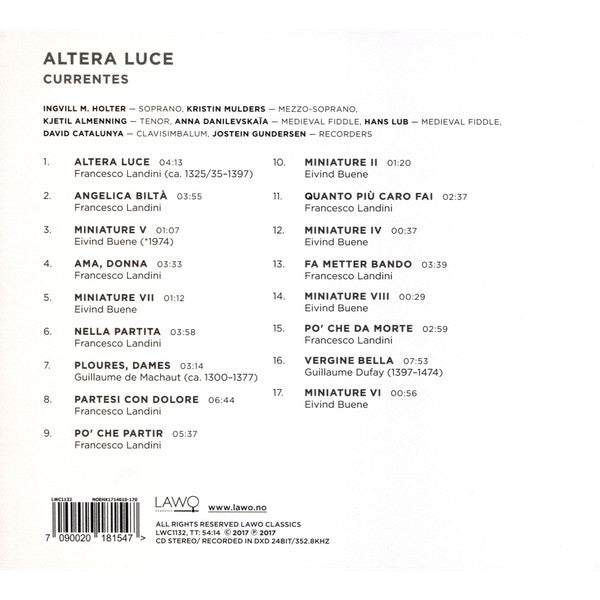 Currentes : Altera Luce (CD, Album)