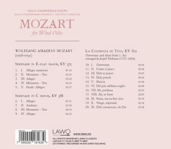 Wolfgang Amadeus Mozart - Oslo Kammerakademi : Mozart For Wind Octet (CD, Album)