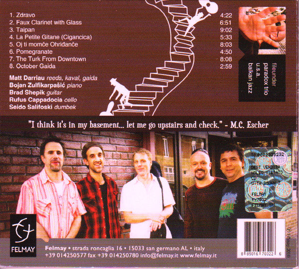 Matt Darriau, Paradox Trio With Bojan Z.* : Matt Darriau Paradox Trio With Bojan Z. (CD)