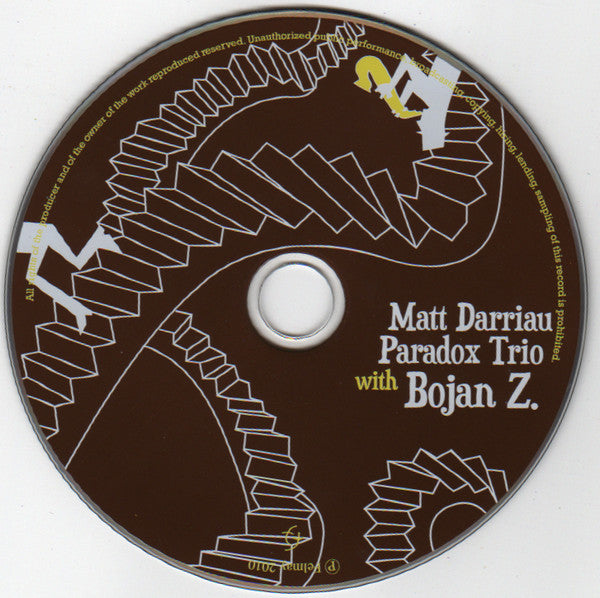Matt Darriau, Paradox Trio With Bojan Z.* : Matt Darriau Paradox Trio With Bojan Z. (CD)