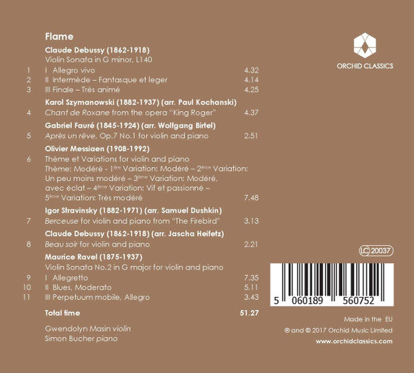 Gwendolyn Masin, Simon Bucher : Flame (CD, Album)