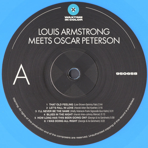 Louis Armstrong Meets Oscar Peterson : Louis Armstrong Meets Oscar Peterson (LP, Album, Ltd, RE, Blu)