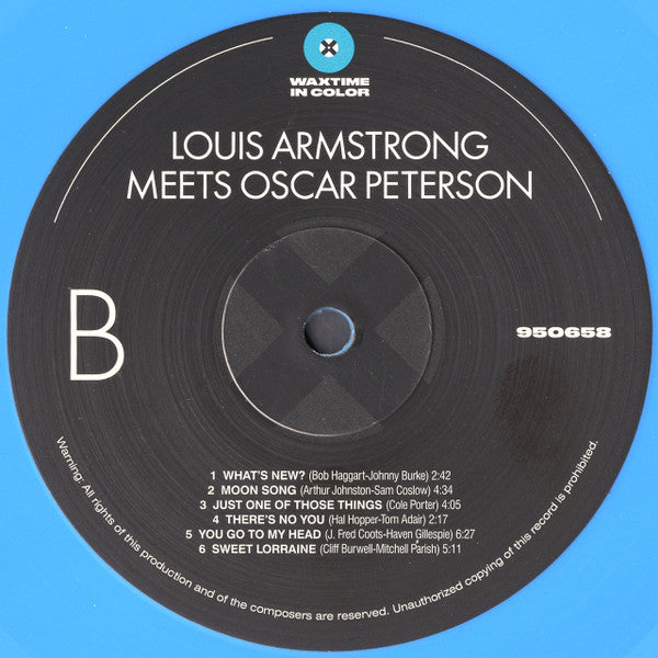 Louis Armstrong Meets Oscar Peterson : Louis Armstrong Meets Oscar Peterson (LP, Album, Ltd, RE, Blu)