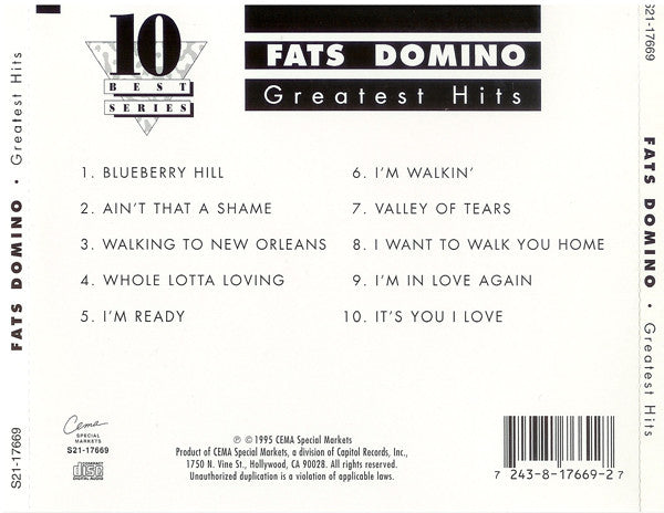 Fats Domino : Greatest Hits (CD, Comp, RE)