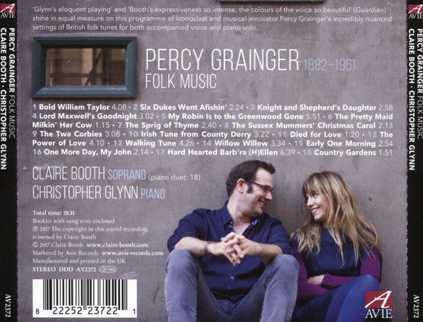 Percy Grainger - Claire Booth, Christopher Glynn : Folk Music (CD, Album)