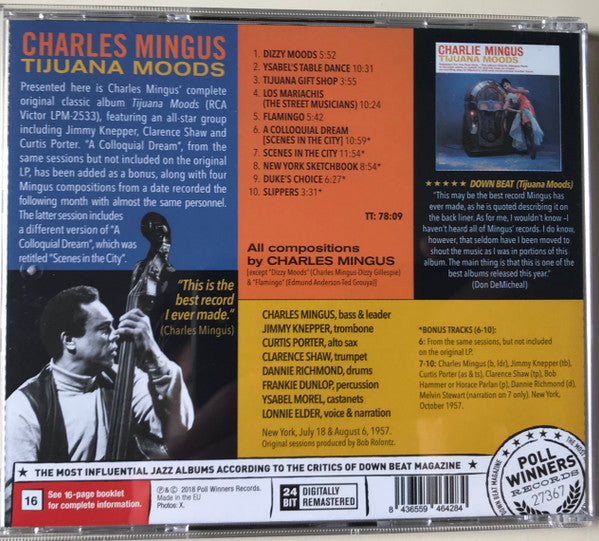 Charles Mingus : Tijuana Moods (CD, Album, RE)