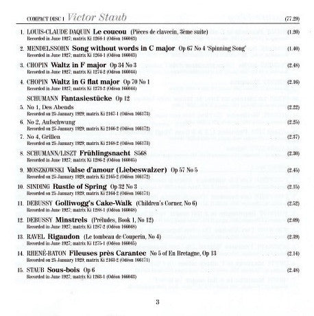Lazare Lévy, Victor Staub : The Complete Studio Recordings (2xCD, Comp, RM)