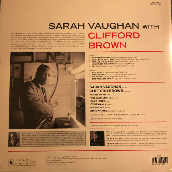 Sarah Vaughan, Clifford Brown : Sarah Vaughan with Clifford Brown (LP, Album, Mono, Ltd, RE, 180)
