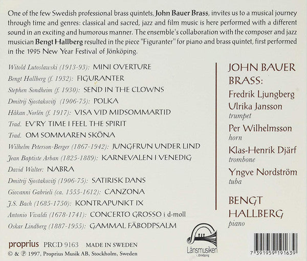 John Bauer Brass, Bengt Hallberg : John Bauer Brass (CD, Album)