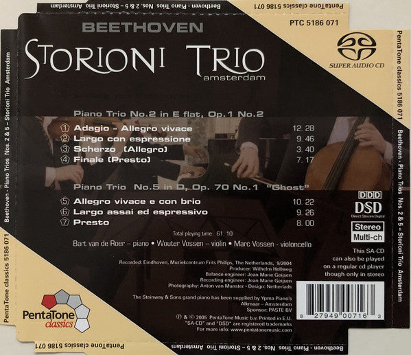 Ludwig van Beethoven, Storioni Trio : Piano Trio No. 2 / Piano Trio No. 5  (SACD, Hybrid, Multichannel)