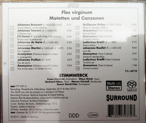 Stimmwerck : Flos Virginum (Motets Of The 15th Century) (SACD, Hybrid, Multichannel, Album)
