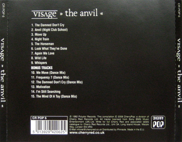 Visage : The Anvil (CD, Album, RE)