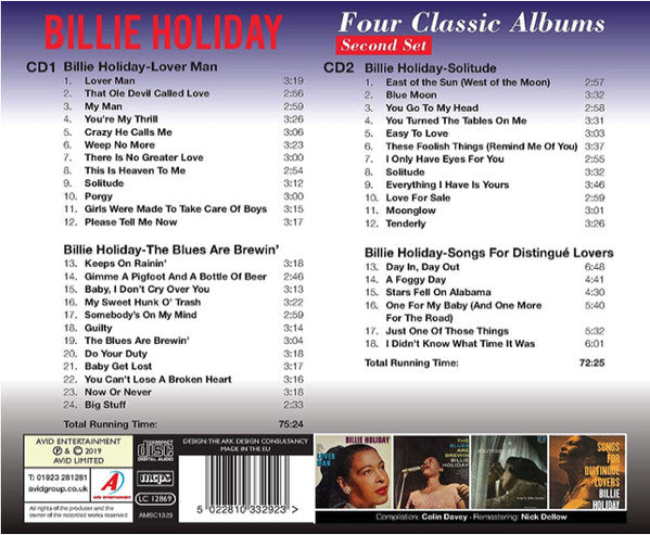 Billie Holiday : Four Classic Albums - Second Set (2xCD, Comp, RM)