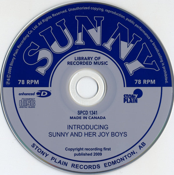 Sunny And Her Joy Boys : Introducing... (CD, Album, Enh)