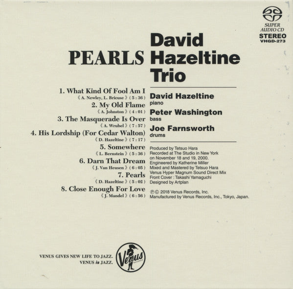 David Hazeltine Trio : Pearls (SACD, Album, RE)